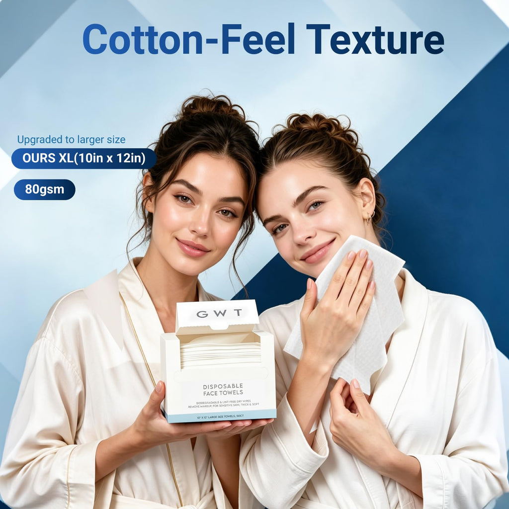 GWT Disposable Face Towels XL, 50 Count