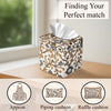 CPC 100% Cotton Piping Block Print Tissue Box Cover, Autumn Vine