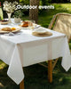 Pureegg Plastic Table Cloth Disposable 54x108 Inch 10 Pack, White