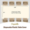 Exquisite Ivory Plastic Table Cloth Disposable 12 Pack, 54 x 108 Inch