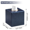 MEIBOOCH Square Tissue Box Cover with Magnetic Closure, Navy Blue
