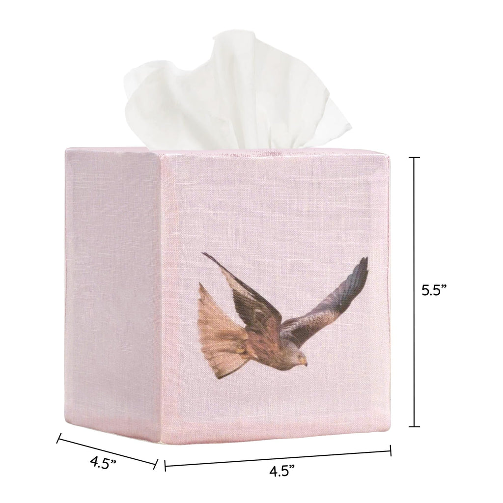 EmbroideryLinen.VN Square Tissue Box Cover Cute Set of 2, Eagle