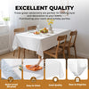 JHDZDHY 54 Inch X 300 Feet Plastic Table Cover Roll Premium Disposable Plastic Tablecloth for All Type/Shape Tables | Picnic, Party, Banquet, Birthdays, Weddings (White, 54 Inch X 300 Feet)