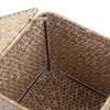 Tissue Box Cover Square, Seagrass Tissue Box Holder, Woven Facial Tissue Holder, Rattan Wicker Tissue Box, Decorative Tissue Cover for Dinner Table, Living Room, Bathroom, Bedroom, Office (Whitewash)