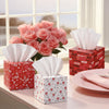 Fuyoooo 12 Pack Cube Facial Tissue Boxes Red Heart for Wedding Party Decor