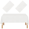 EUVBOKW 2 Pack White Paper Tablecloth for Rectangle Tables