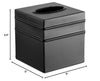 Monarch Abode Tissue Box Cover Square – Handcrafted Border Embossed Black Metal Tissue Holder Box for Bathroom Accessory, Aesthetic Decorative Facial Napkin Cube for Modern Home Decor