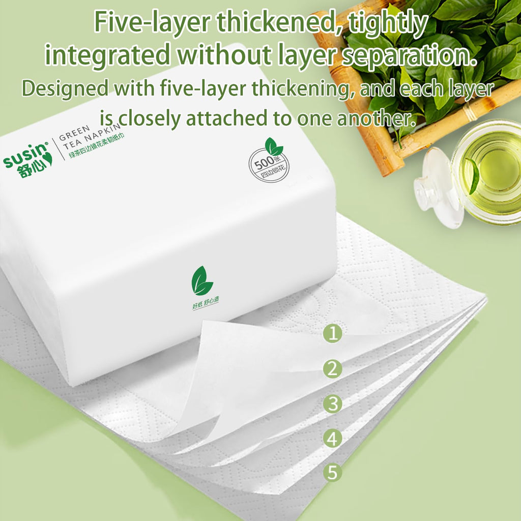 Small Facial Tissues 9000 Sheets of 18 Packs [Not in Box] 5-Ply 1800 Draws Extra Thick & Ultra Soft Travel Paper Tissues, Unscented Bulk Supply Soft Pack Household Tissues for Home, Office and School