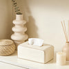 Begei Rectangular Resin Leather Look Tissue Box Cover for Home Decor