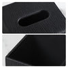 JLAMBOM PU Leather Tissue Box Cover Square, Cube Tissue Box Holder (Black)