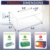 Acrylic Tissue Box Holder, Clear Dispenser for Facial Tissues, Napkins, and Dryer Sheets. Perfect for Bathrooms, Desks, Countertops, Vanities, Bedrooms, and Nightstands (Rectangle, Clear) (Pack of 2)
