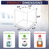 Acrylic Tissue Box Holder, Square Dispenser for Facial Tissues, Napkins, and Dryer Sheets. Perfect for Bathrooms, Desks, Countertops, Vanities, Bedrooms, and Nightstands (Square, Clear)