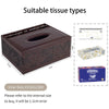 XNONE Tissue Box Cover Rectangle Retro Tissue Box Holder PU Leather Facial Tissues Organizer,Multifunctional Remote Control Stationery Storage Box,Home Office Supplies Car Napkin Caddy