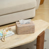 YANGQIHOME Rattan Tissue Box Cover, Rectangle Wicker Tissue Box Holder, Boho Facial Tissue Holder for Living Room, Bathroom, Kitchen, Bedroom, 10.2 x 6.2 x 5.3 inch, Whitewash