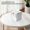 Tissue Box Cover, Plastic Tissue Holder with Non-Slip Base, Marble-Look