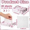 Yinder 24 Pcs Small Tissue Cube Box 960 Sheets for Classroom, Cherry