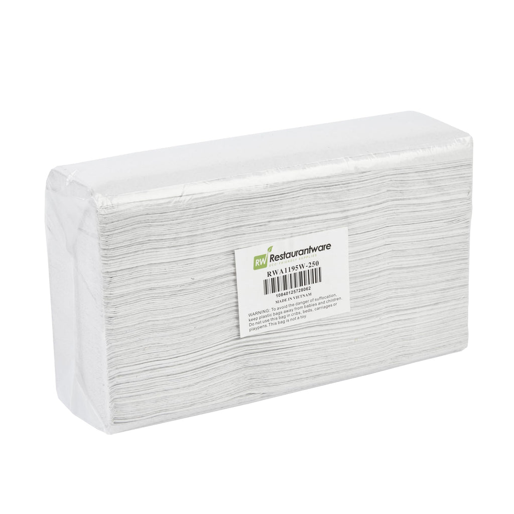 Restaurantware Multifold Paper Towels 250 Pack of 9.5 x 9.25 Inch Absorbent Hand Drying Towels Spill Cleaning Disposable White