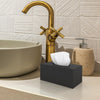 SILUT Tissue Box Cover Rectangular, Extra Large Tissue Box Cover, Plus Size Tissue Box Holder, Acrylic Tissue Holder for Bathroom, Restaurant, Kitchen - Matte Black, 9.85x5.1x5.28''
