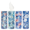 Facial Tissues with Cap - 4 PK Car Tissues Cylinder,Car Tissue Holder with Facial Tissues Bulk,Round Tissue Boxes,Travel Tissues for Cup Holder,Round Tube tissues