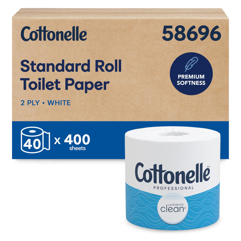 Cottonelle Professional CleanCare Toilet Paper, Bulk, 40 Rolls (58696)