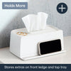 YouCopia The Ledge Tissue Holder, Rectangular, Box Cover with Storage for Phones, Jewelry, Makeup and Accessories for Night Stand, Desk and Bathroom Organization