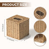 Yosner Paper Rope Tissue Box Cover Square, Wicker Tissue Box Holder Natural