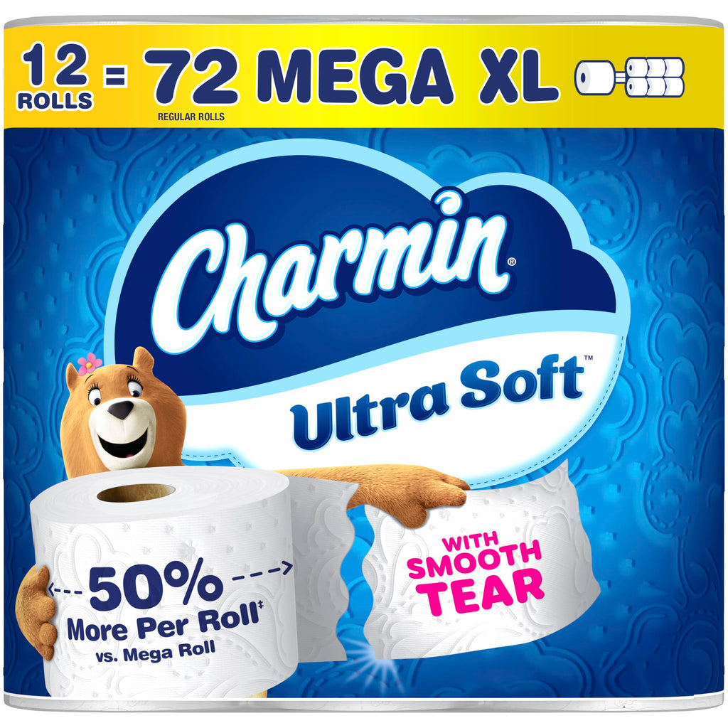 Charmin Ultra Soft Toilet Paper, 12 Mega XL Rolls = 72 Regular Rolls