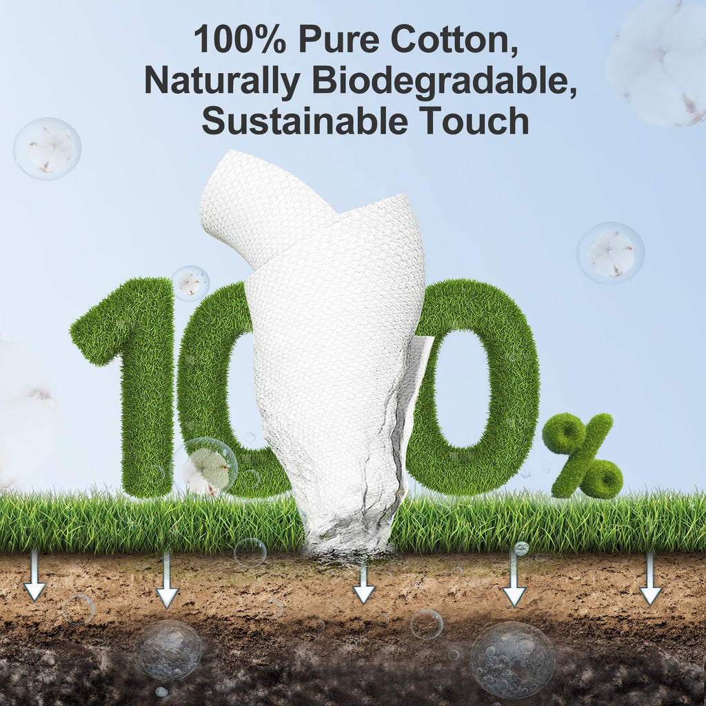 Winner XL Disposable Face Towels, 100% Cotton, 110 Count (Pack of 2)