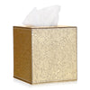 Sumnacon PU Square Tissue Box Cover with Magnetic Bottom, Waterproof, Gold