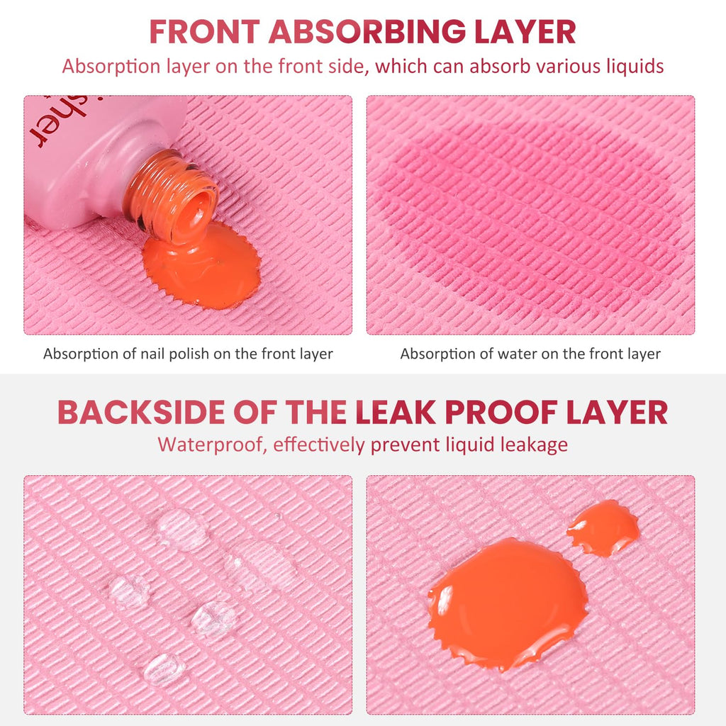 Etercycle 50Pcs Disposable Nail Mats for Table Acrylic Nail Practice Sheet
