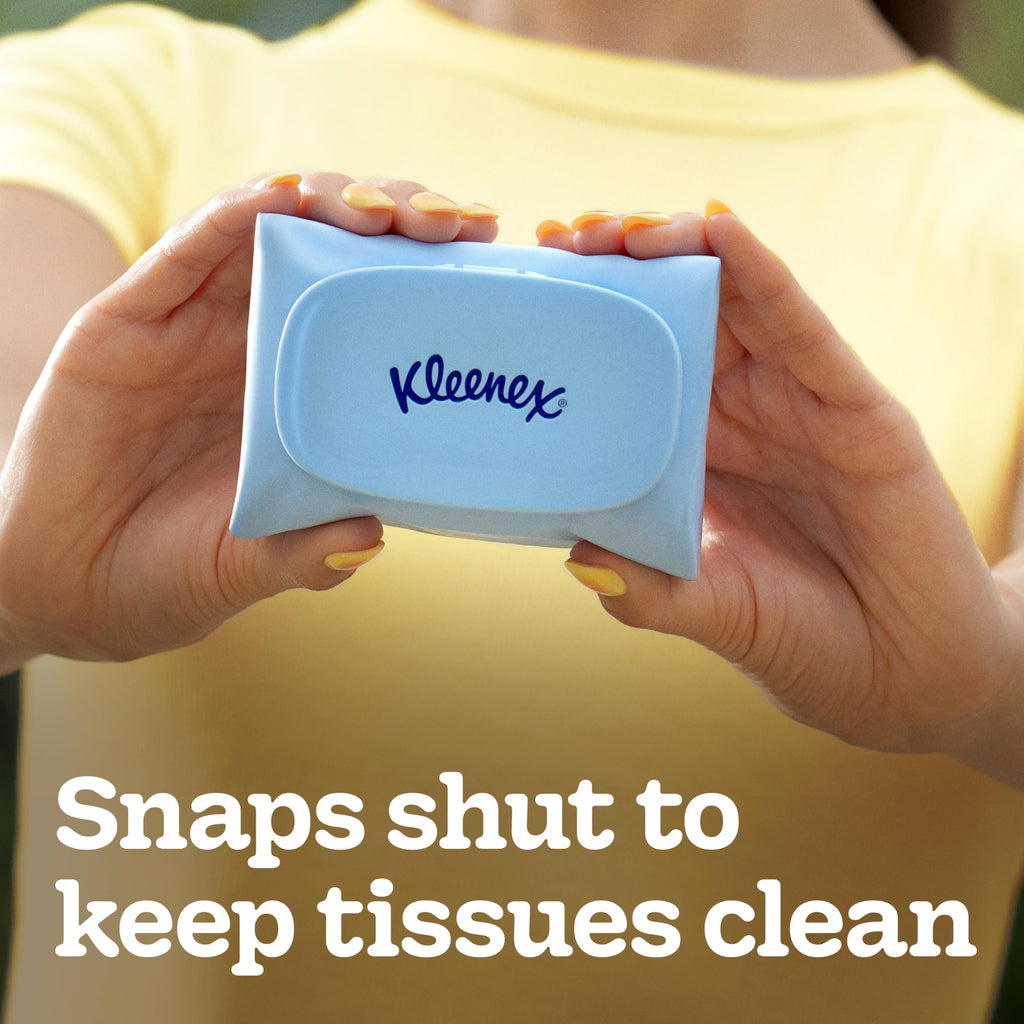 Kleenex Snap & Go Ultra Soft Facial Tissues, 9 Packs, 25 Tissues per Pack