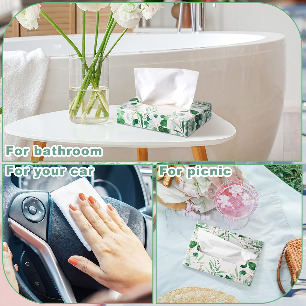 Yinder 24 Pcs Small Tissue Cube Box 960 Sheets for Classroom, Leaf