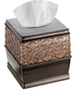 Dublin Brown Square Resin Tissue Box Cover