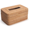 Rattan Tissue Box Cover, Rectangle Wicker Tissue Box Holder, Boho Tissue Box Cover for Living Room, Bathroom, Kitchen, Bedroom, 10.2 x 6.2 x 5.3 inch, Natural