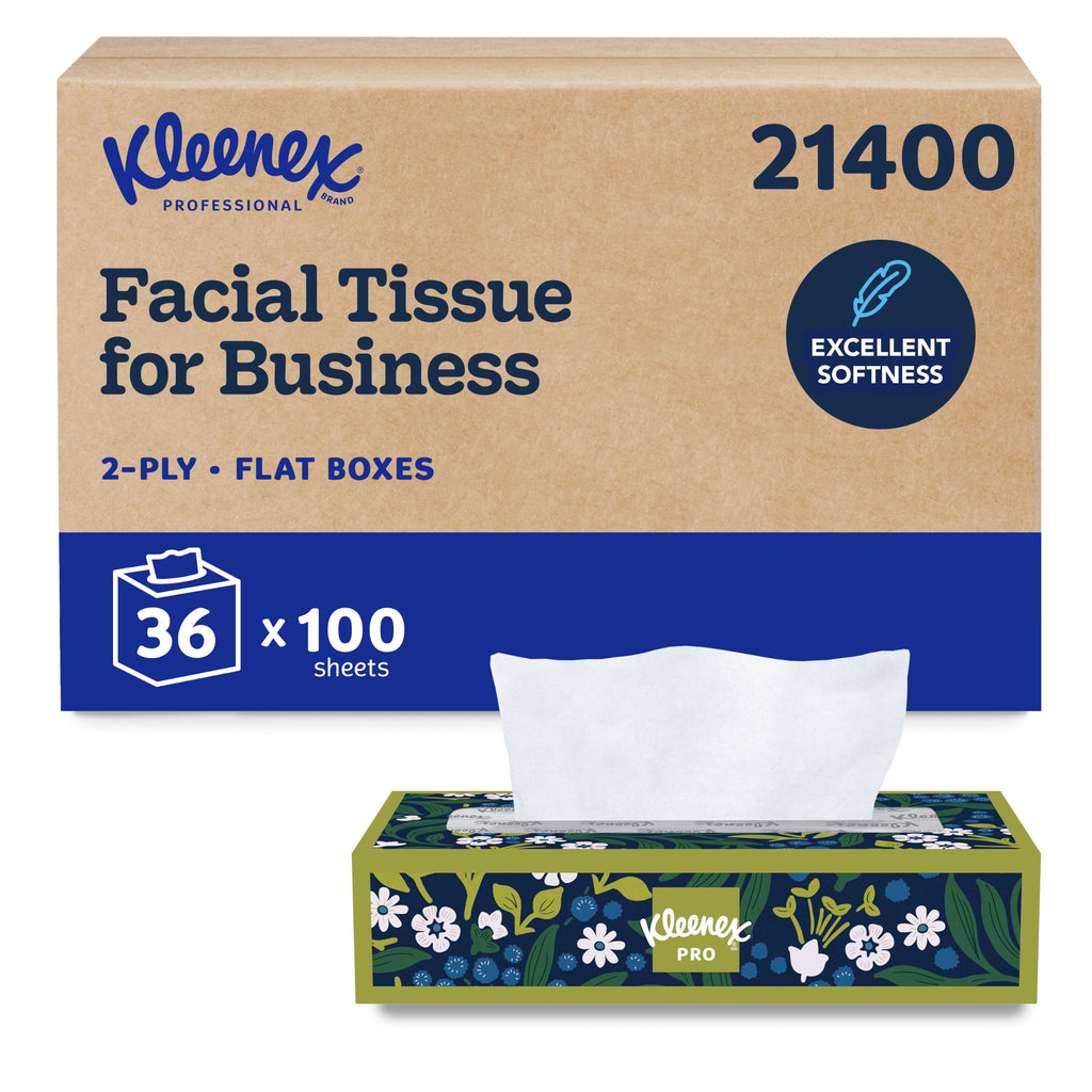 Kleenex Professional Facial Tissue, Bulk, 36 Boxes x 100 Tissues (21400)