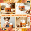 Whaline 12Pcs Fall Facial Tissues Cube Boxes Boho Autumn Trees Maple Leaves Square Tissue Box Cover with 600 Sheets Napkins for Harvest Thanksgiving Home Car Accessories