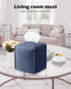 Tclouda Tissue Box Cover for PU Leather, Modern Simple Solid Color Holder Square Tissue Bag, Ideal for Bathrooms,Office,Car,Outdoor Tent,Dining Table,5"X5"X5", Double Navy Blue
