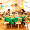 CXSAZRY 2Pcs Green Plastic Table Cloth, 54 x 108 Inch Rectangle Disposable Tablecloth for Birthday, Wedding, Picnic, Holiday Party