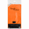 Touch of Color Paper Tablecloth, Poly Liner, Orange, 54 x 108 in, 3 ct