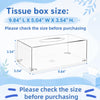 Yopay 2 Pack Acrylic Tissue Box Holder, Rectangle Tissue Box Cover with Magnetic Bottom, Clear Acrylic Facial Tissue Case Dispenser for Bathroom Kitchen Bedroom Vanity Restaurant Office