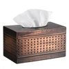 Sumnacon Large Tissue Box Cover Rectangle Vintage Metal Tissue Box Holder