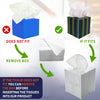 Acrylic Tissue Box Holder, Square Dispenser for Facial Tissues, Napkins, and Dryer Sheets. Perfect for Bathrooms, Desks, Countertops, Vanities, Bedrooms, and Nightstands (Square, Marble)