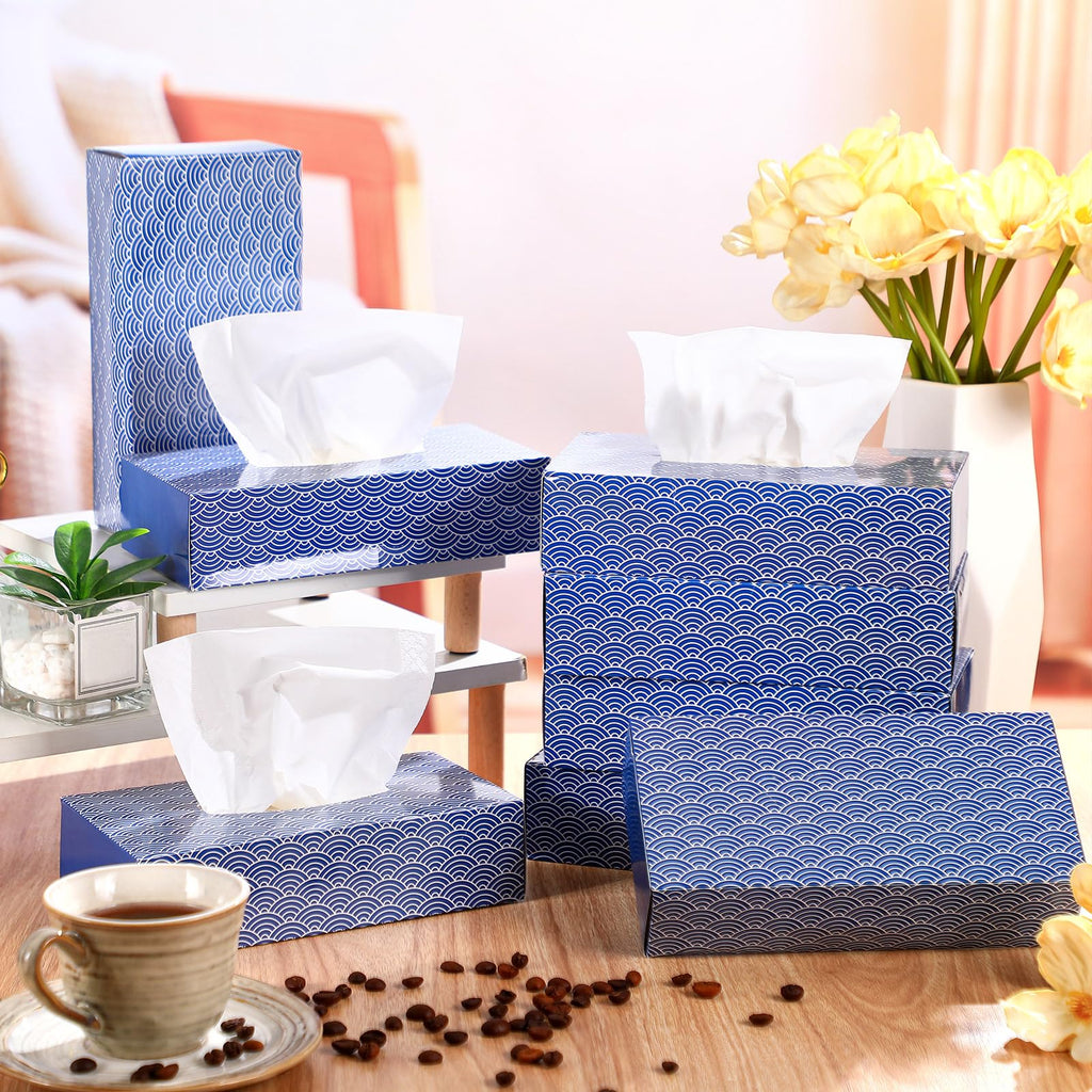 Yinder 12 Pack Facial Tissue Boxe Cube Tissue for Classroom, Clouds