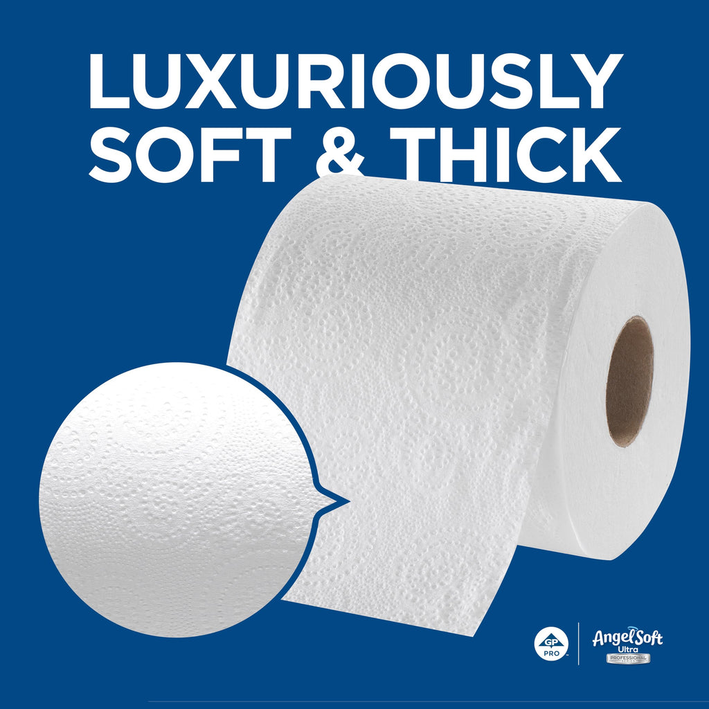 Georgia-Pacific Angel Soft Ultra Professional Series 2-Ply Embossed Toilet Paper by GP PRO (Georgia-Pacific), 16560, Paper, 60 Count (Pack of 1), White, 24000 sheets per case