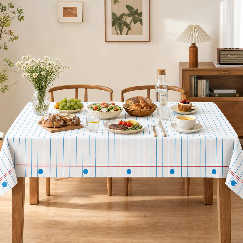 3 Pack Notebook Paper Plastic Tablecloths Disposable Rectangle Table Covers