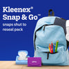 Kleenex Snap & Go Ultra Soft Facial Tissues, 9 Packs, 25 Tissues per Pack