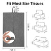 kakaforsa Toilet Paper Holder Reusable Tissue Holder Travel Tissue Holder Wall Hanging Tissue Box Cover Toilet Paper Storage Rectangle Napkin Holder Cloth Tissue Box for Car Office Desk, Gray