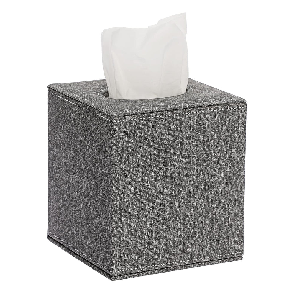 Sumnacon Square Linen Tissue Box,Magnetic Bottom Cover Tissue Box Holder