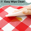 misaya 4 Packs 54 x 78 Inch Checkered Disposable Table Cloth