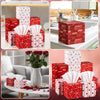 Fuyoooo 12 Pack Cube Facial Tissue Boxes Red Heart for Wedding Party Decor